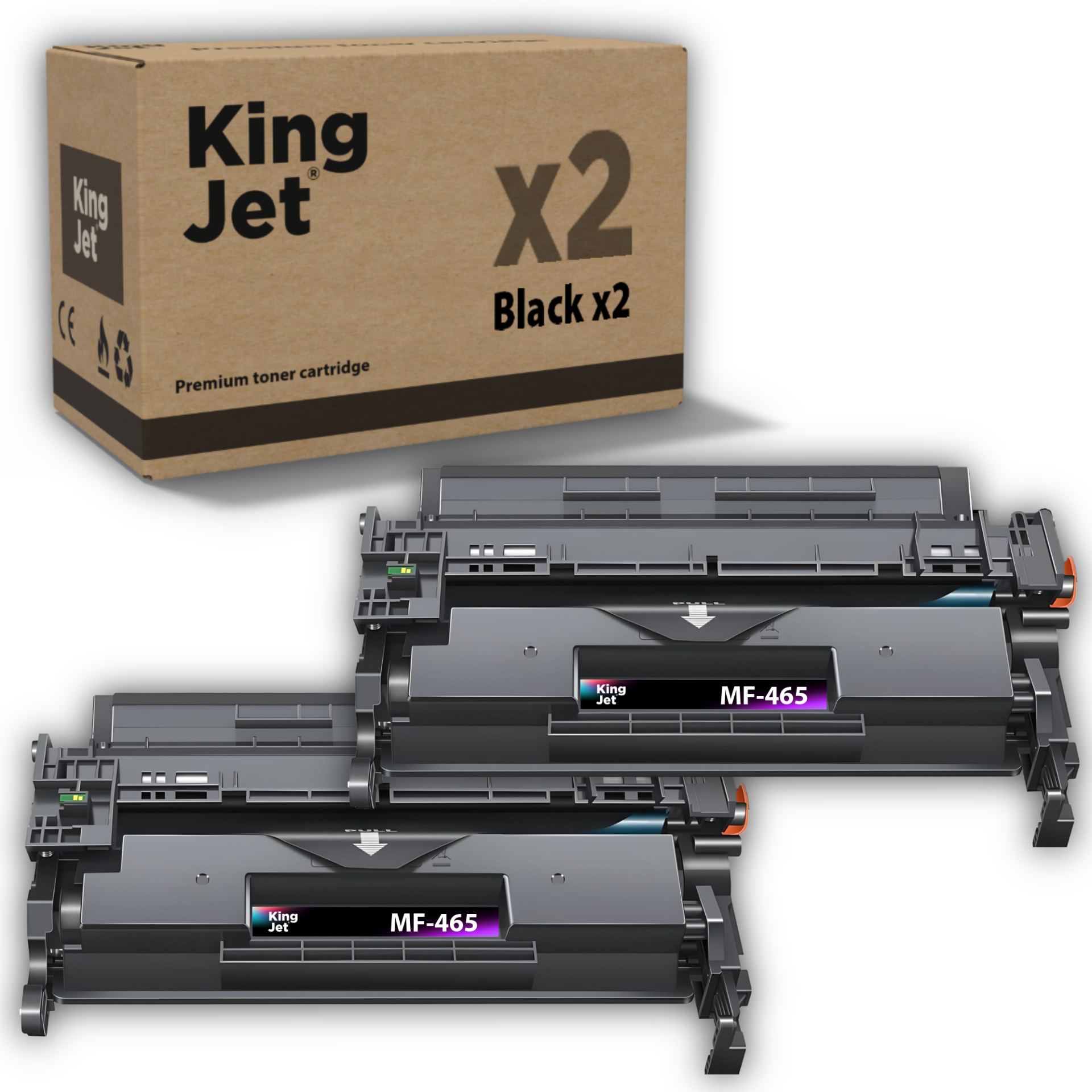 Kingjet Canon Uyumlu MF465dw Standart Kapasiteli (2'li Paket) Muadil Toner Çipli | 070 / CRG-070