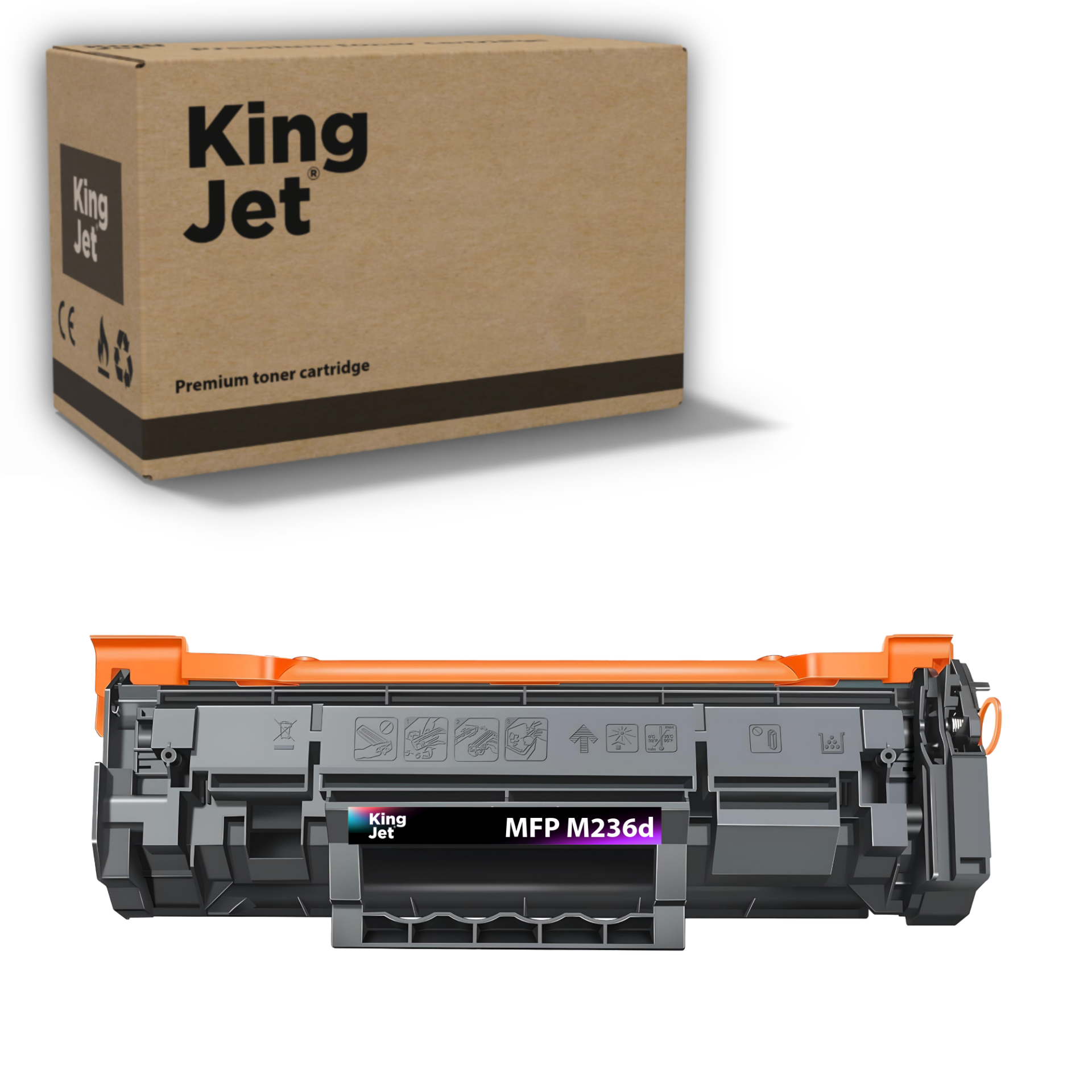 Kingjet Hp Uyumlu LaserJet MFP M236d Standart Kapasiteli Muadil Toner Çipli | (136A) W1360A