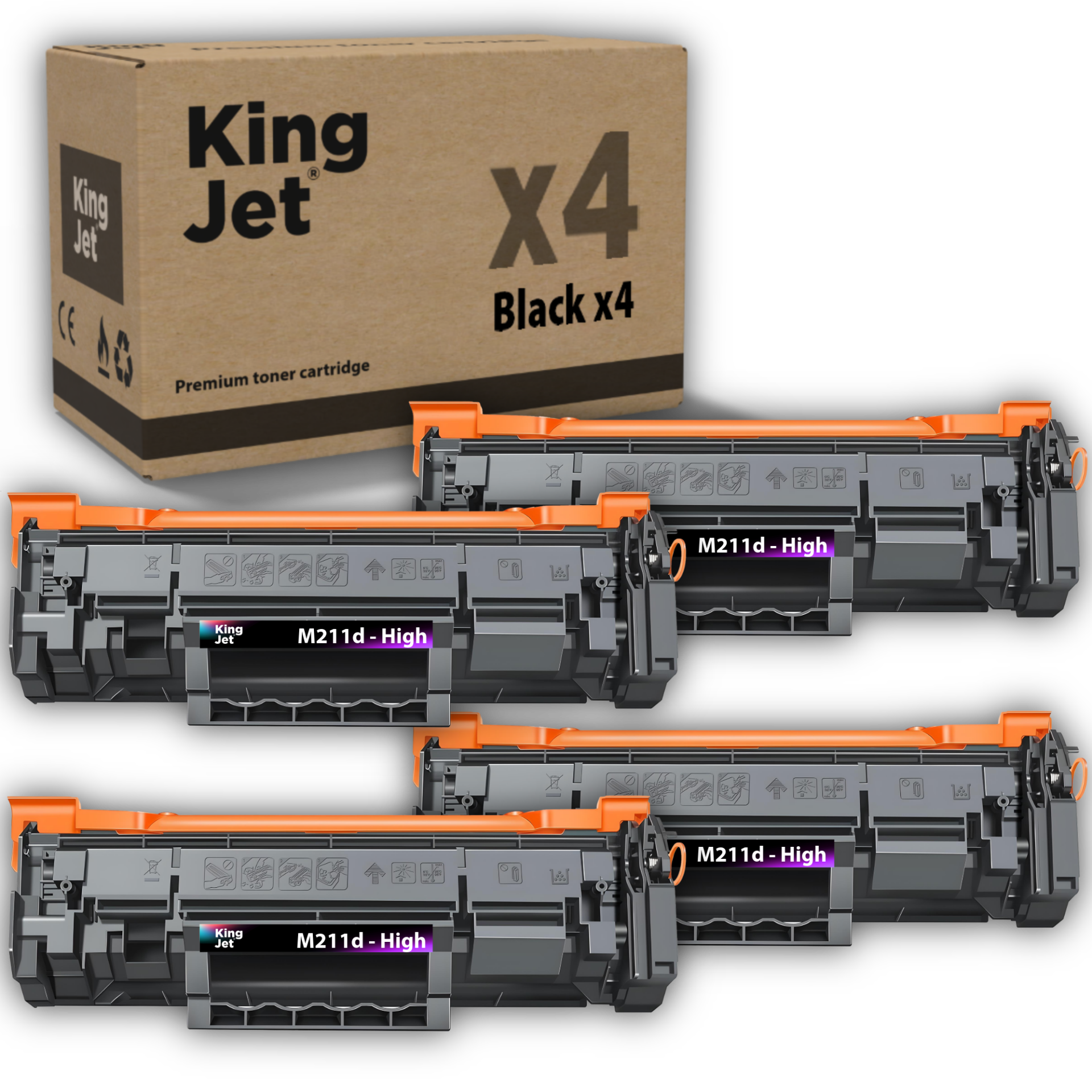 Kingjet Hp Uyumlu M211d Yüksek Kapasiteli (4'lü Paket) Muadil Toner Çipli | (136X) W1360X