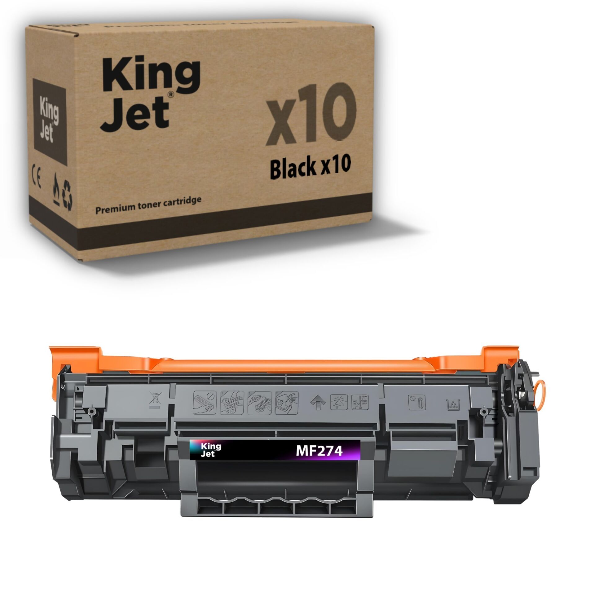 Kingjet Canon Uyumlu MF274dw Standart Kapasiteli (10'lu Paket) Muadil Toner Çipli | 071 / CRG-071