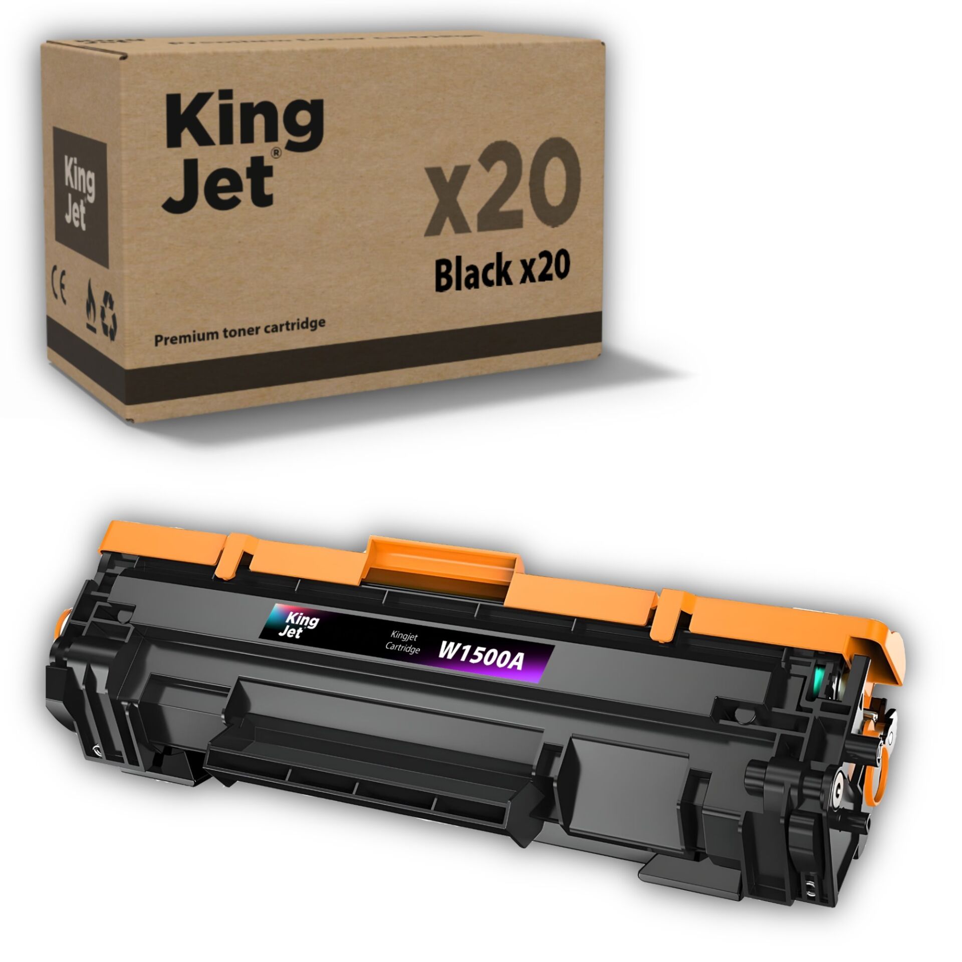 Kingjet HP Uyumlu (150A) W1500A Standart Kapasiteli (20'li Paket) Muadil Toner Çipli | Pro MFP M141