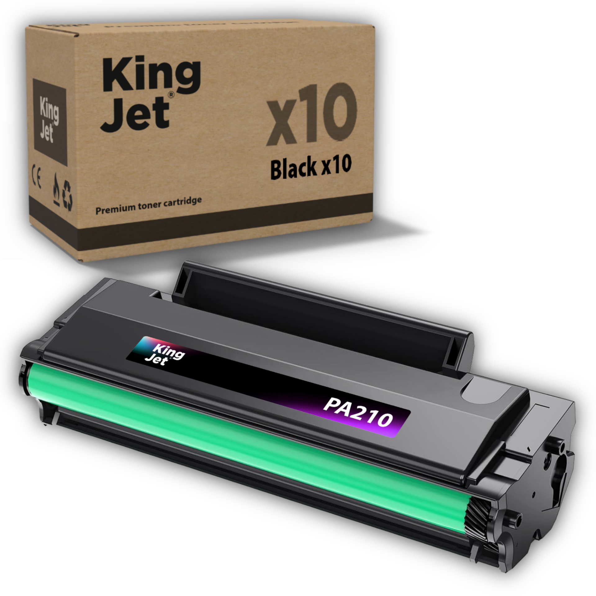 Kingjet Pantum PA-210 Uyumlu Standart Kapasiteli (10'lu Paket) Çipli Muadil Toner | M6550W Uyumlu Toner