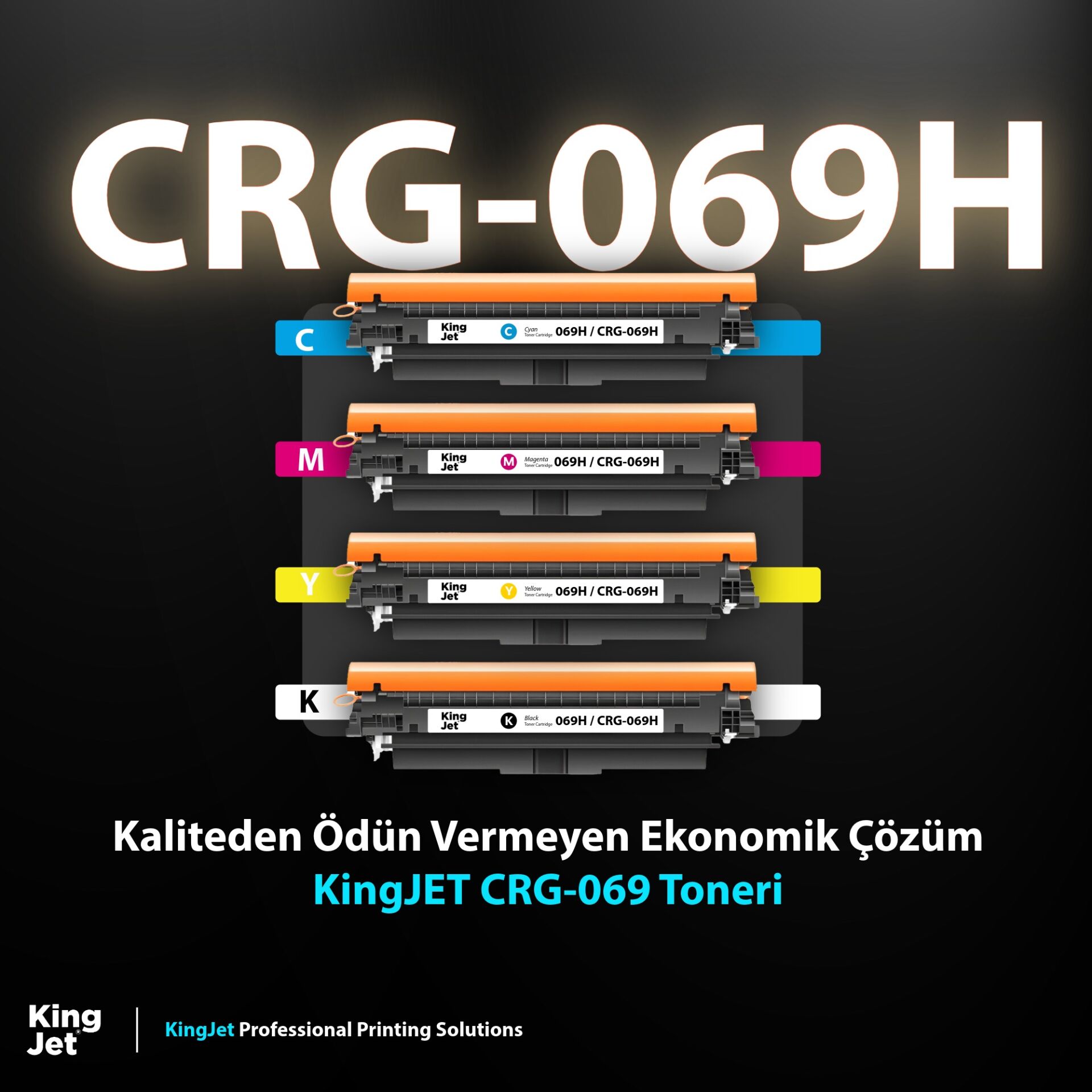 Kingjet Canon Uyumlu (069H) CRG-069H Yüksek Kapasiteli Muadil Toner Çipli | MF754cdw ile uyumlu