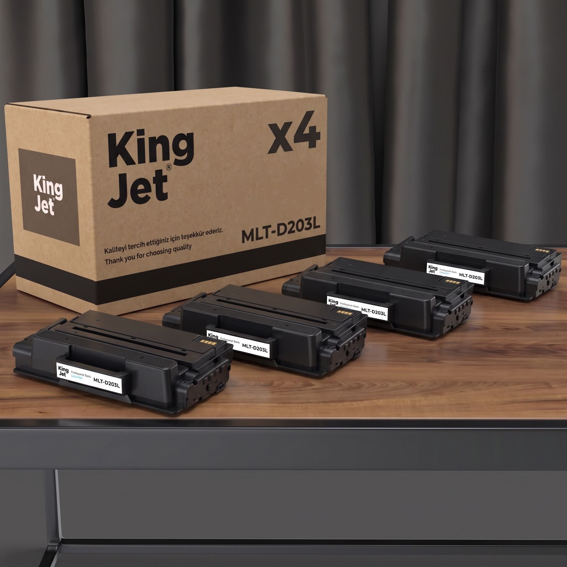KingJET Samsung Uyumlu MLT-D203L Yüksek Kapasiteli (4'lü Paket) Çipli Muadil Toner | ProXpress SL-M4020ND