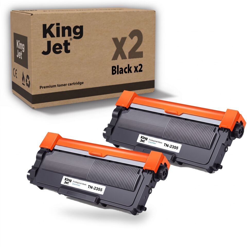 KingJET Brother Uyumlu TN-2355 Yüksek Kapasiteli (2'li Paket) Muadil Toner | HL-L2321D