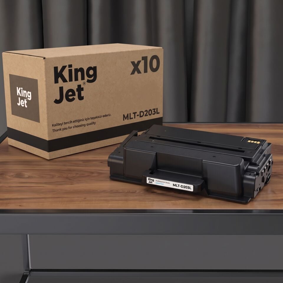 KingJET Samsung Uyumlu MLT-D203L Yüksek Kapasiteli (10'lu Paket) Çipli Muadil Toner | ProXpress SL-M4020NX