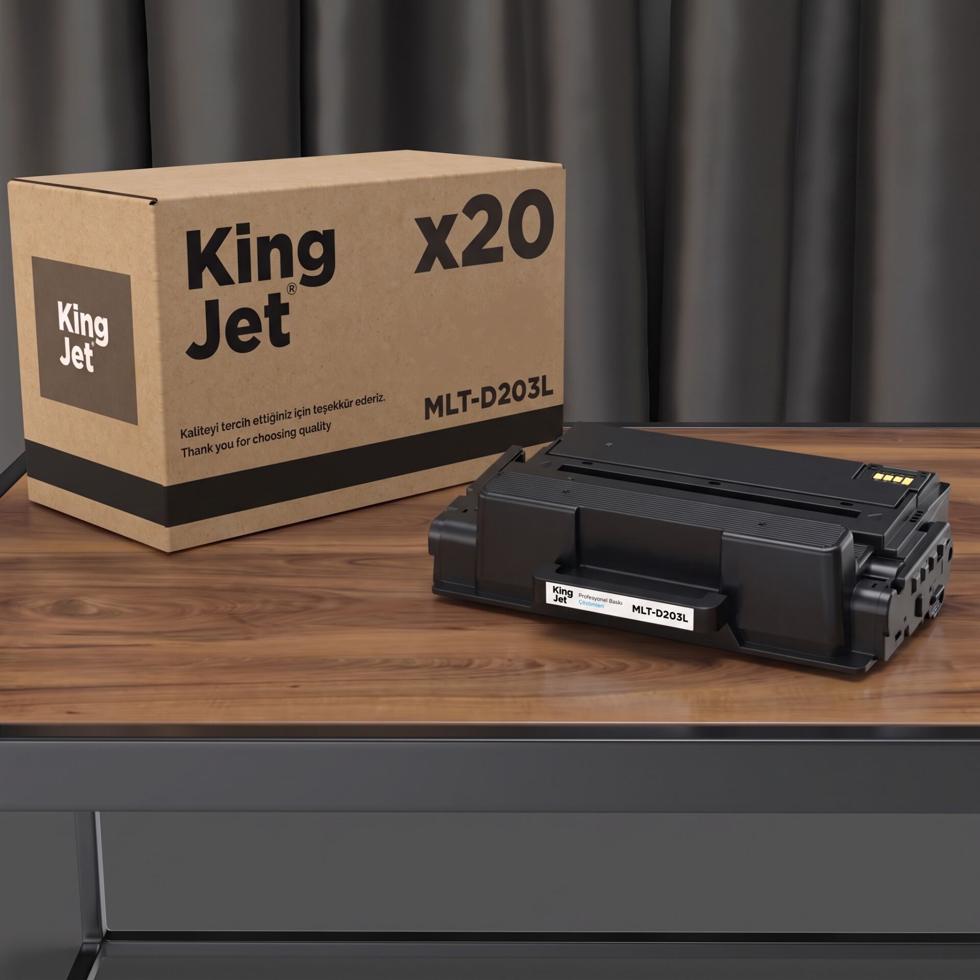KingJET Samsung Uyumlu MLT-D203L Yüksek Kapasiteli (20'li Paket) Çipli Muadil Toner | ProXpress SL-M3870FD