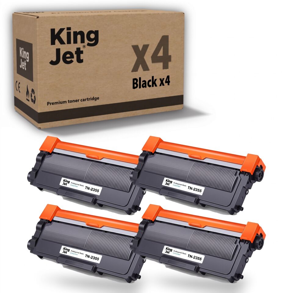 KingJET Brother Uyumlu TN-2355 Yüksek Kapasiteli (4'lü Paket) Muadil Toner