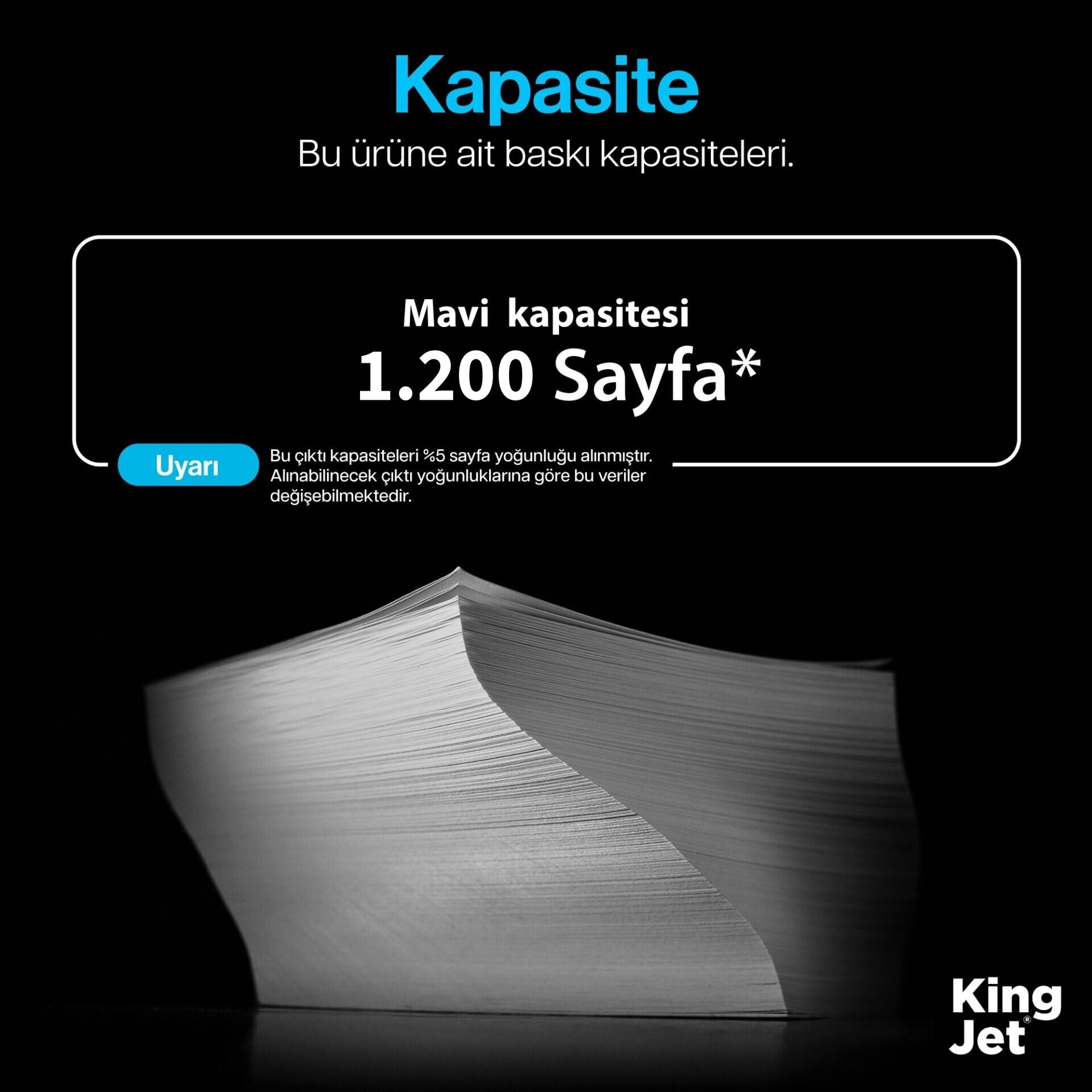 KingJET Utax PK-5016C Baskı Kapasite Bilgisi
