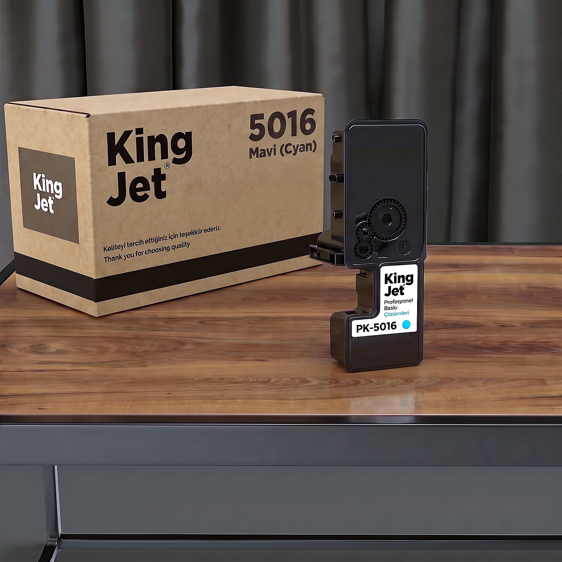 KingJET Utax PK-5016C Mavi Çipli Muadil Toner