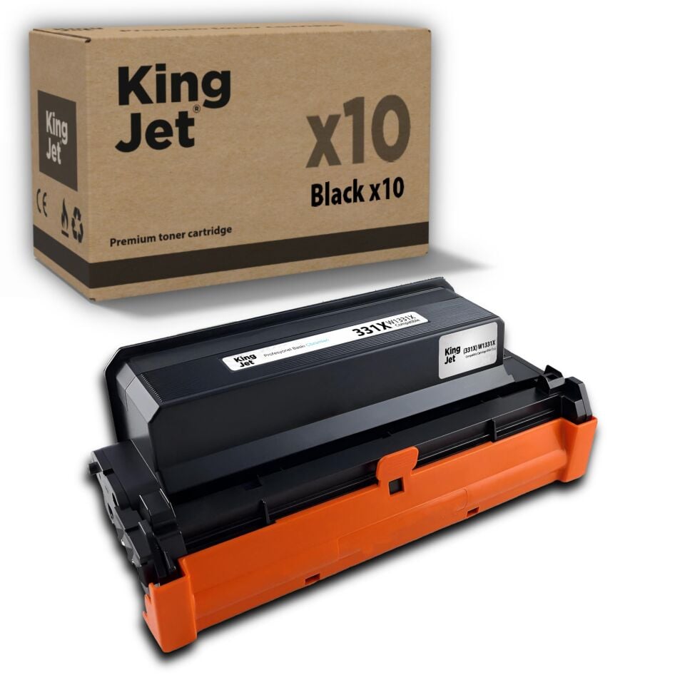KingJET HP Uyumlu (331X) W1331X Yüksek Kapasiteli (10'lu Paket) Çipli Muadil Toner