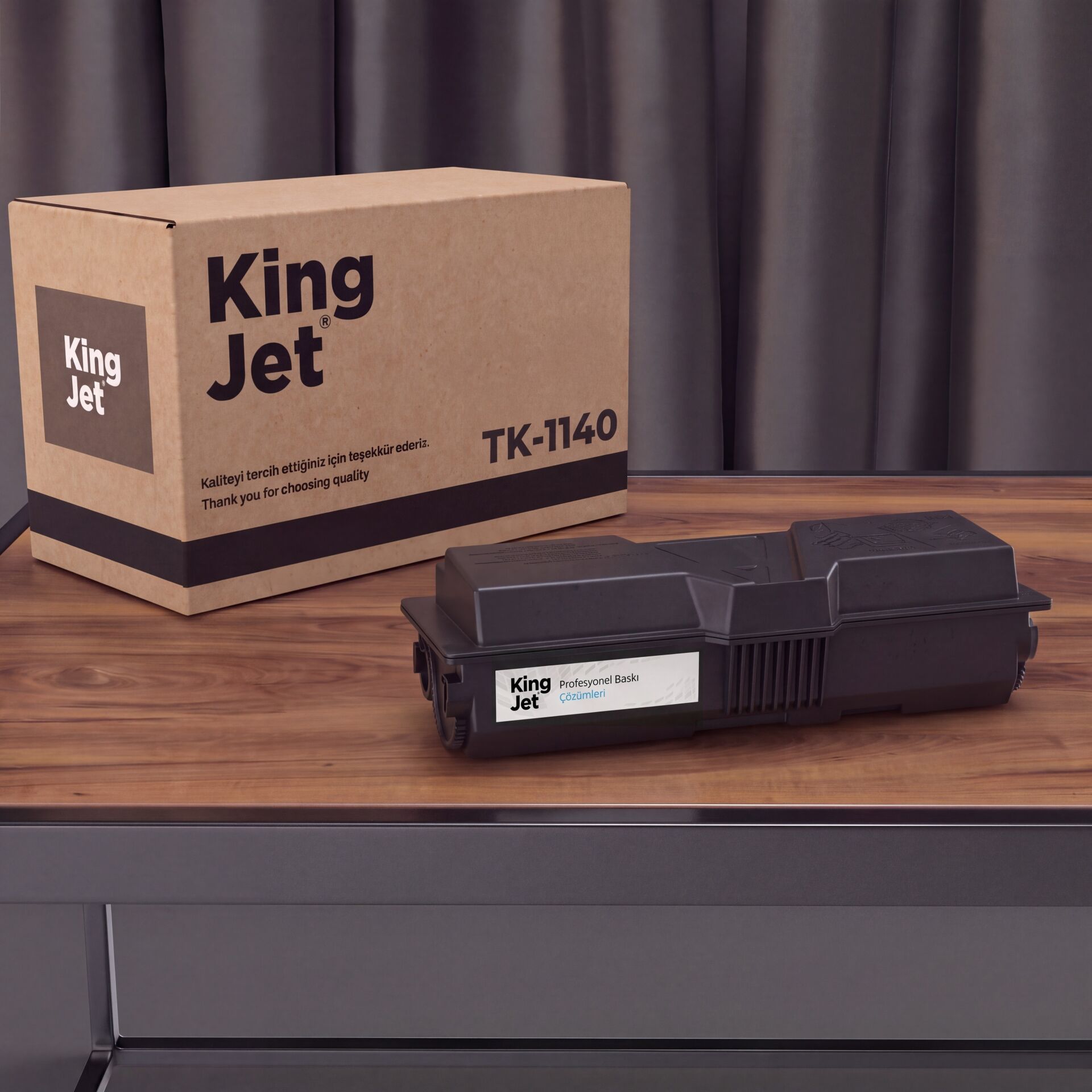 KingJET Kyocera Uyumlu TK-1140 Standart Kapasiteli (Tekli) Çipli Muadil Toner | FS-1135MFP