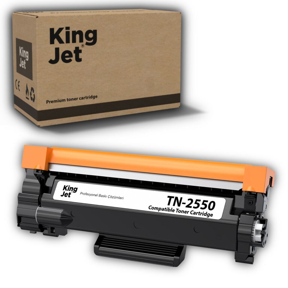 KingJET Brother Uyumlu TN-2550 Standart Kapasiteli (Tekli) Muadil Toner