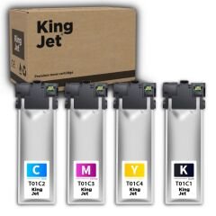 KingJET Epson Uyumlu WF-C5710 Yüksek Kapasiteli 4 Renk (Takım) Çipli Muadil Kartuş | T9451XL