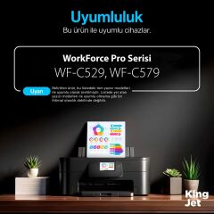 KingJET Epson Uyumlu T01D1 (C13T01D100) Yüksek Kapasiteli 4 Renk (Takım) Çipli Muadil Kartuş