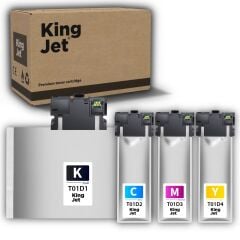 KingJET Epson Uyumlu T01D1 (C13T01D100) Yüksek Kapasiteli 4 Renk (Takım) Çipli Muadil Kartuş