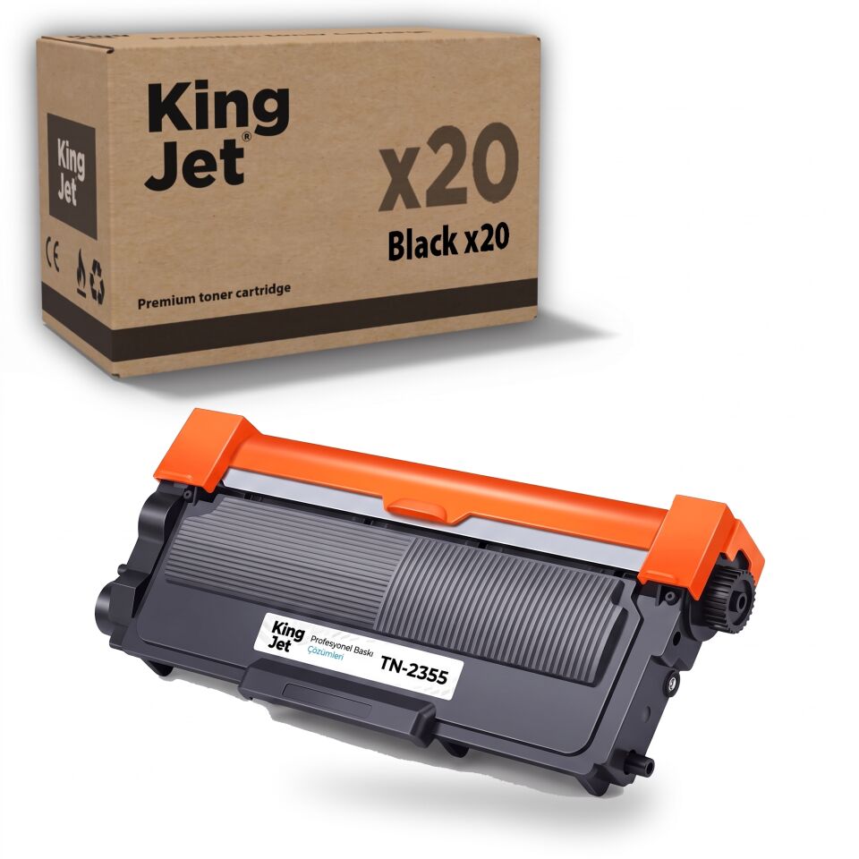 KingJET Brother Uyumlu TN-2355 Yüksek Kapasiteli (20'li Paket) Muadil Toner | HL-L2360DN