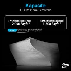 KingJET Officejet 9022 Uyumlu Yüksek Kapasiteli 4 Renk (Takım) Çipli 963XL Muadil Kartuş