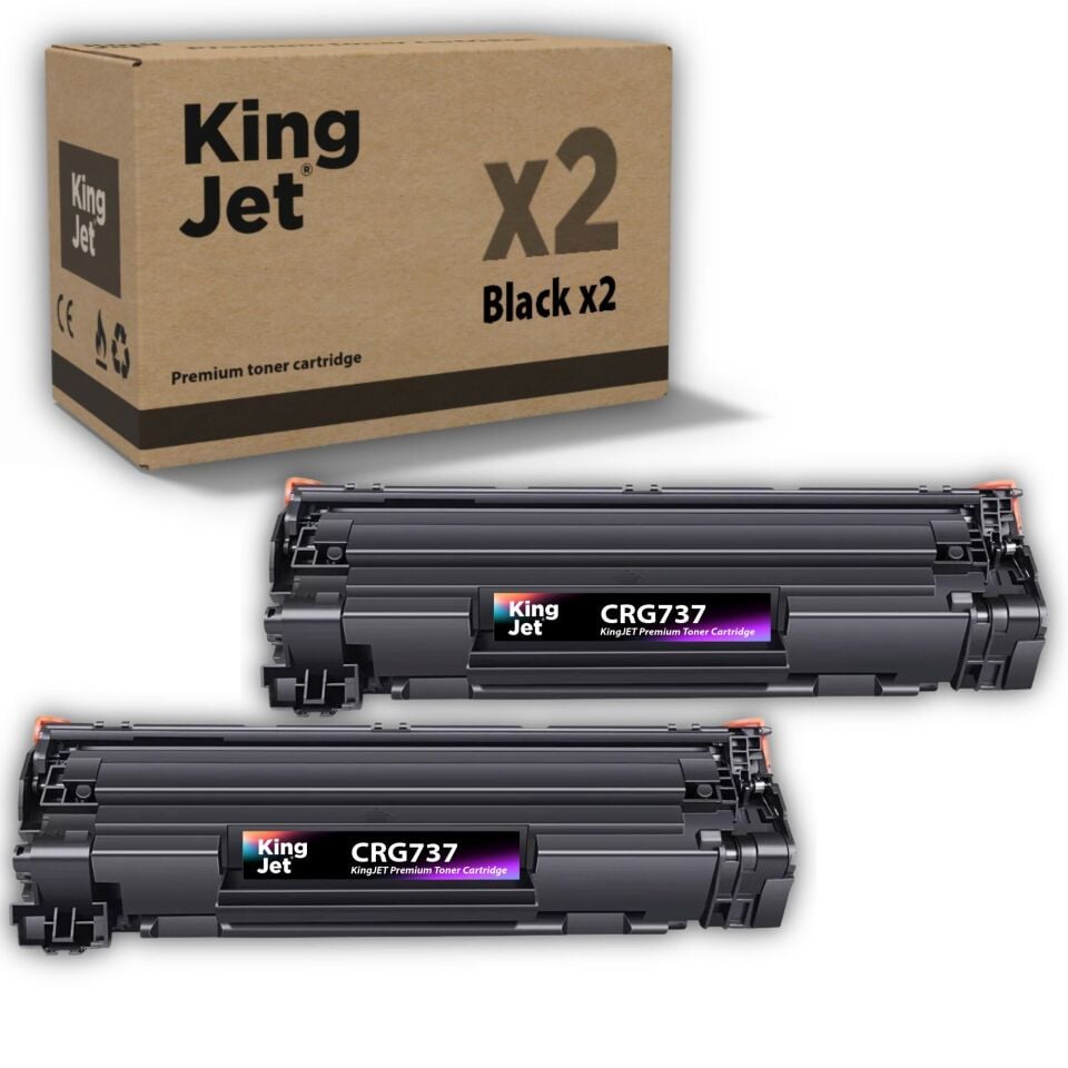 KingJET Canon Uyumlu CRG-737 Standart Kapasiteli (2'li Paket) Çipli Muadil Toneri | MF211