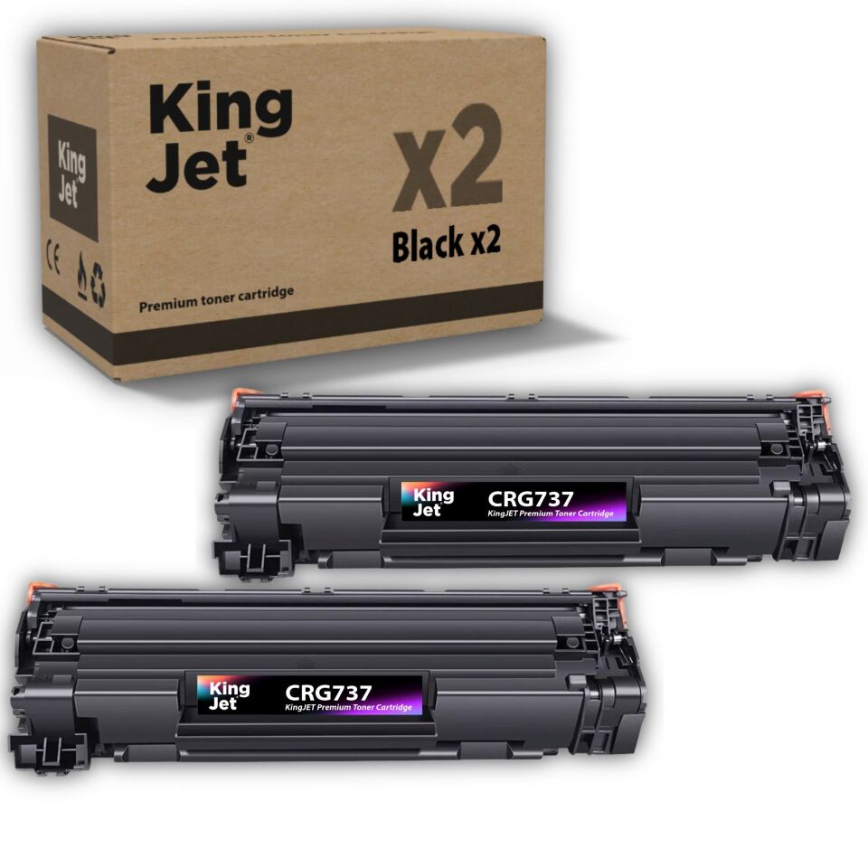 KingJET Canon Uyumlu CRG-737 Standart Kapasiteli (2'li Paket) Çipli Muadil Toneri | MF216N