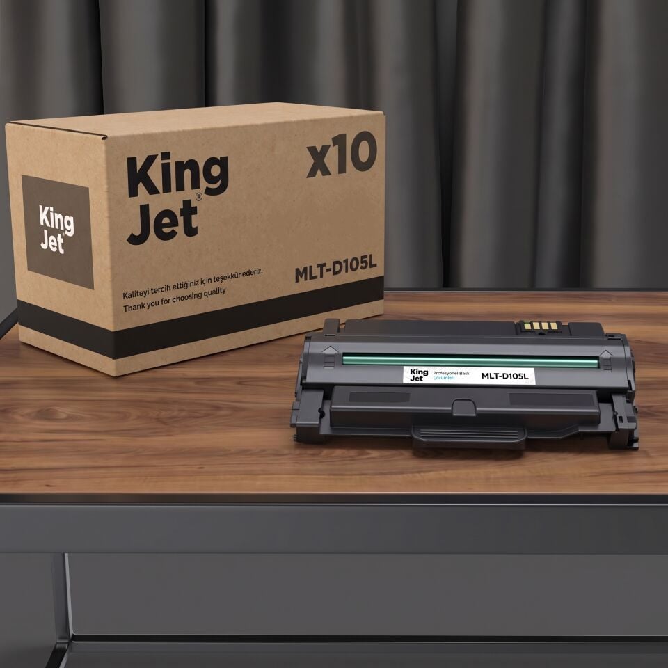 KingJET Samsung Uyumlu MLT-D105L Yüksek Kapasiteli (10'lu Paket) Çipli Muadil Toner | SCX-4623FW