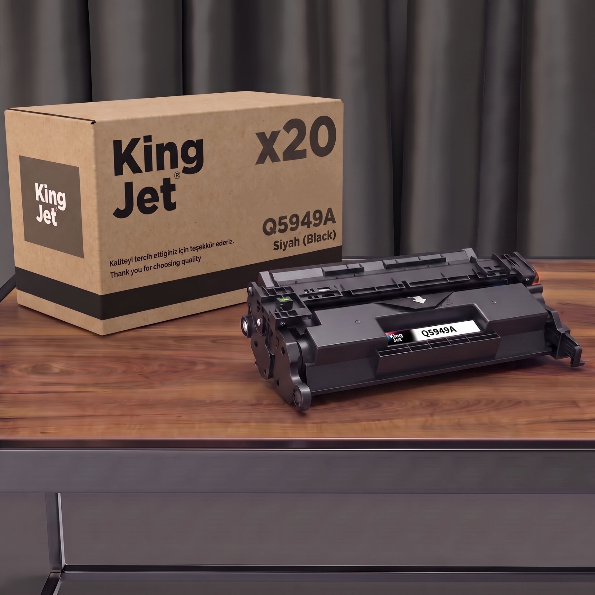 KingJET HP Uyumlu 49A Q5949A Siyah Standart Kapasiteli (20'li Paket) Çipli Muadil Toner | LaserJet 1320tn