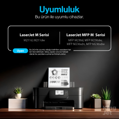 Kingjet Hp Uyumlu LaserJet MFP M236sdn Standart Kapasiteli Muadil Toner Çipli | (136A) W1360A
