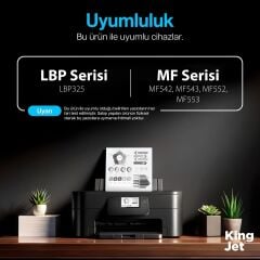 Kingjet Canon Uyumlu CRG-056 Standart Kapasiteli (2'li Paket) Muadil Toner Çipli