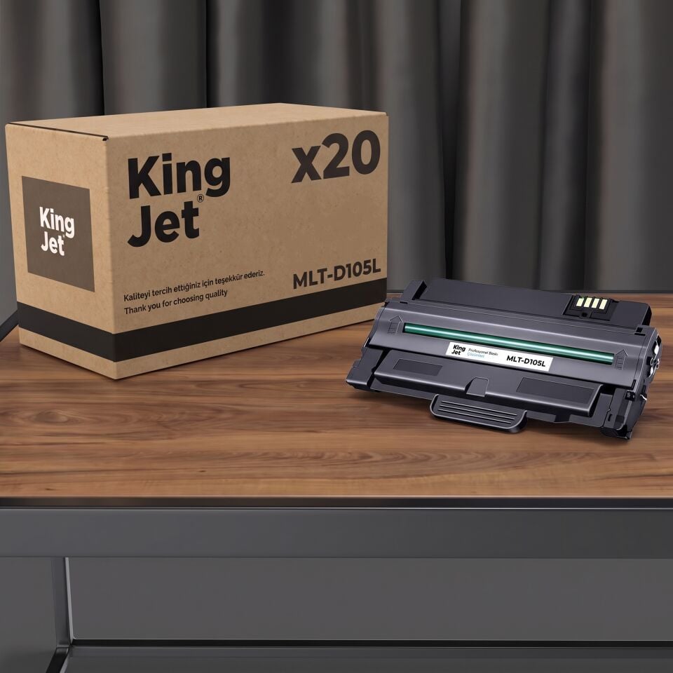 KingJET Samsung Uyumlu MLT-D105L Yüksek Kapasiteli (20'li Paket) Çipli Muadil Toner | SCX-4625F