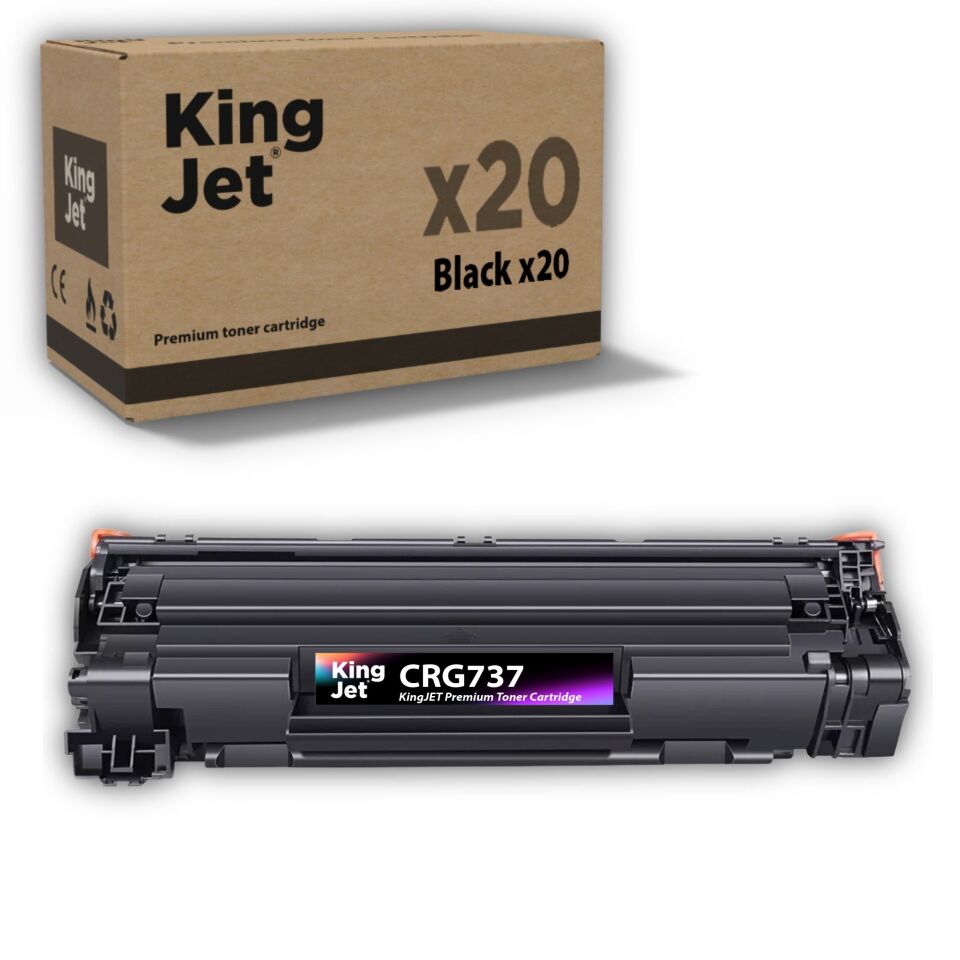 KingJET Canon Uyumlu CRG-737 Standart Kapasiteli (20'li Paket) Çipli Muadil Toneri | MF212W