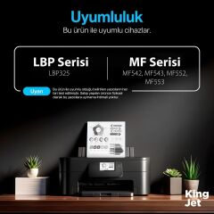 Kingjet Canon Uyumlu MF553 Standart Kapasiteli (4'lü Paket) Muadil Toner Çipli | CRG-056