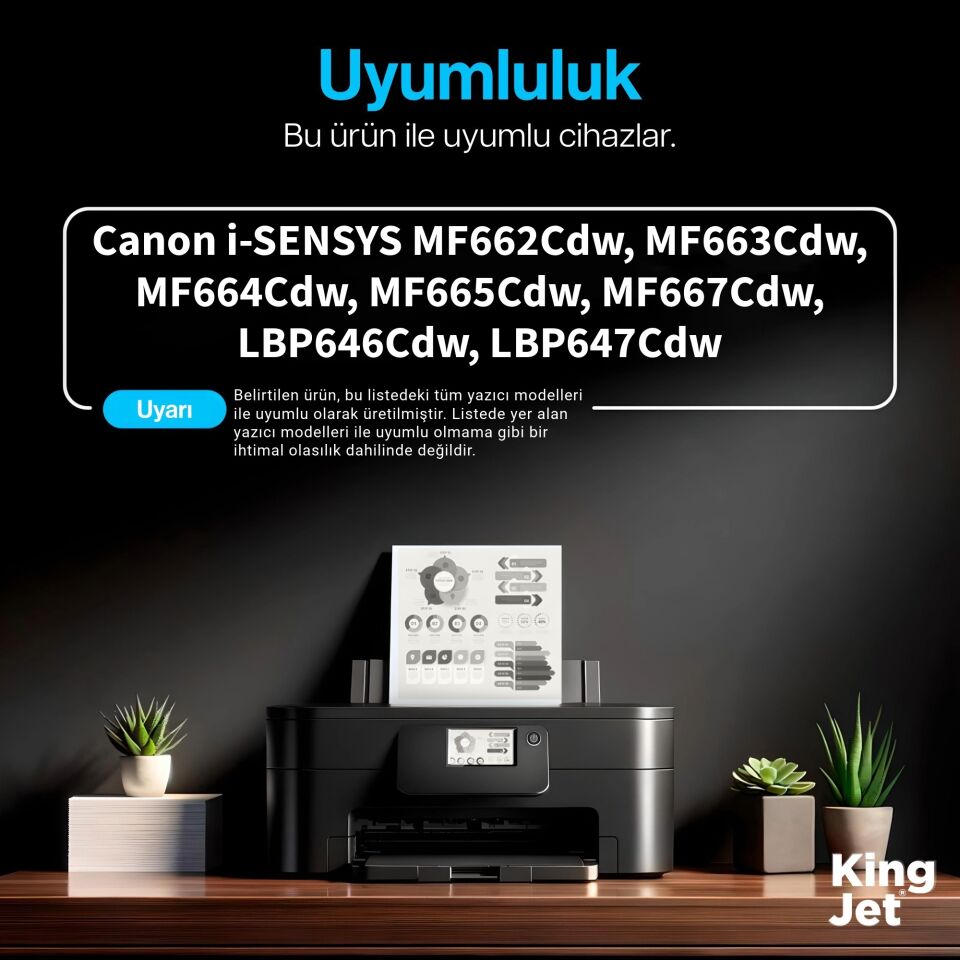 KingJET Canon Uyumlu CRG-075 Mavi Standart Kapasiteli (Tekli) Çipli Muadil Toner | MF663Cdw