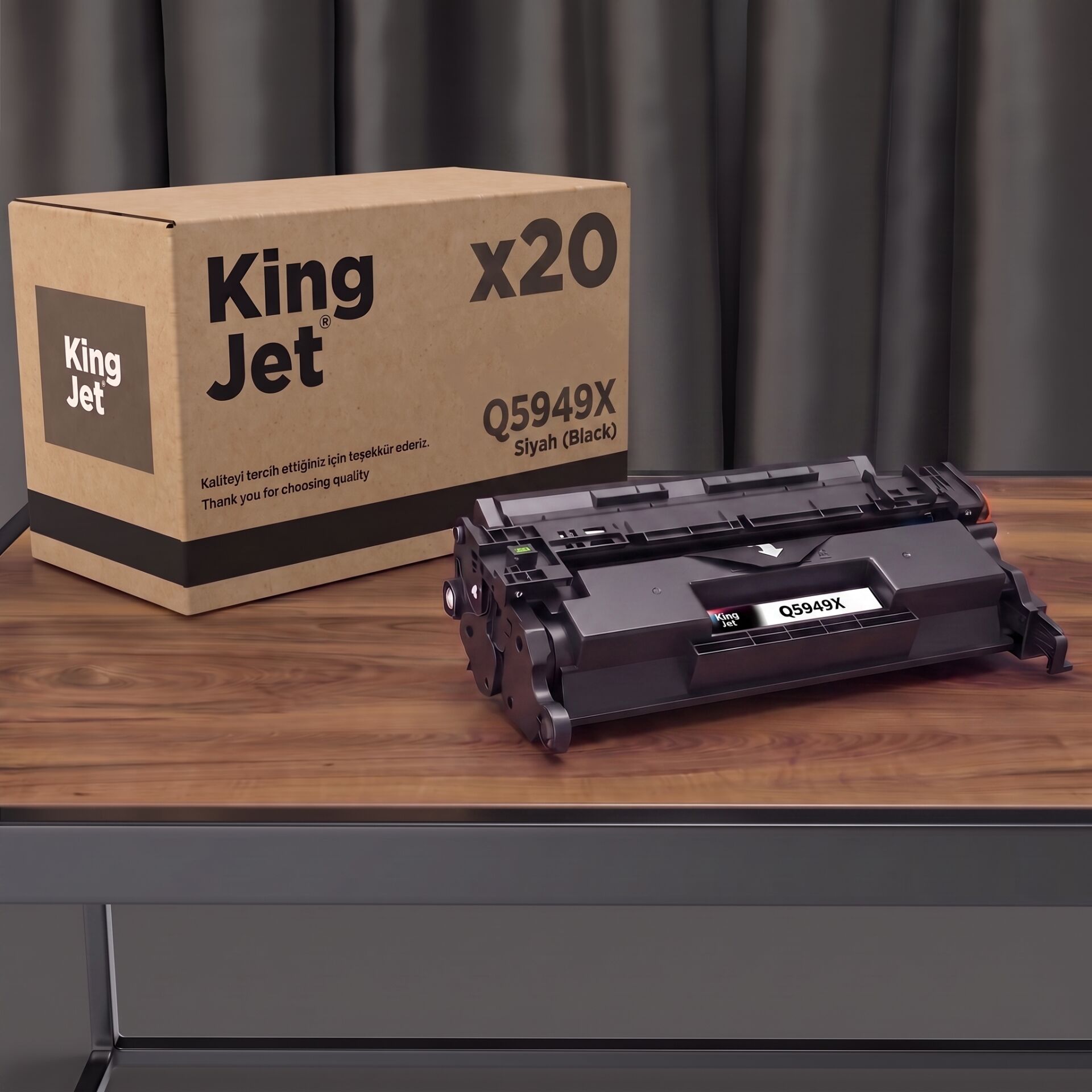 KingJET HP Uyumlu 49X Q5949X Siyah Yüksek Kapasiteli (20'li Paket) Çipli Muadil Toner | LaserJet 3392