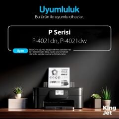 KingJET Utax Uyumlu PK-1013 Standart Kapasiteli (2'li Paket) Çipli Muadil Toneri | P-4021dw, P-4021dn