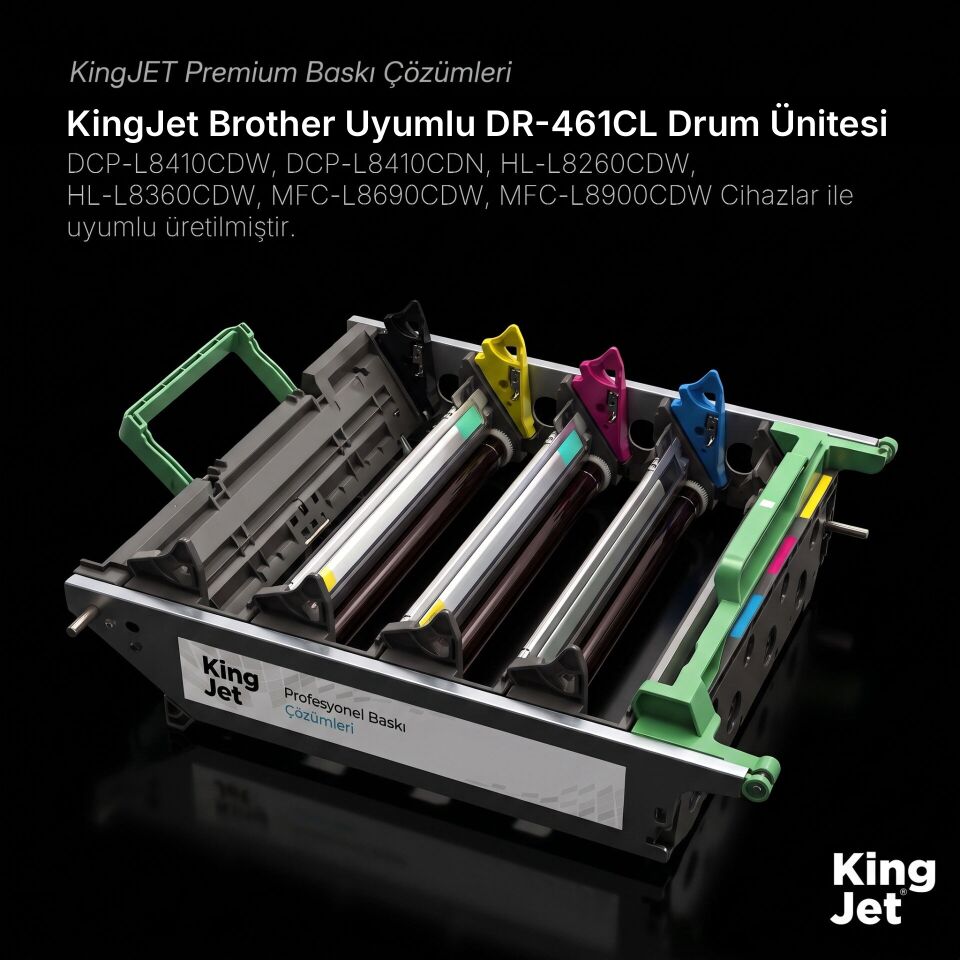 KingJET Brother Uyumlu DR-461CL (Takım Ünite) Muadil Drum Ünitesi | HL-L8260CDW