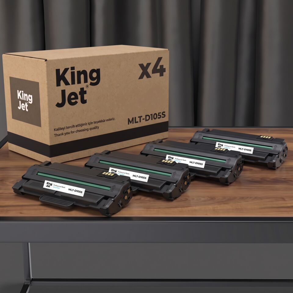 KingJET Samsung Uyumlu MLT-D105S Standart Kapasiteli (4'lü Paket) Çipli Muadil Toner | SCX-4623