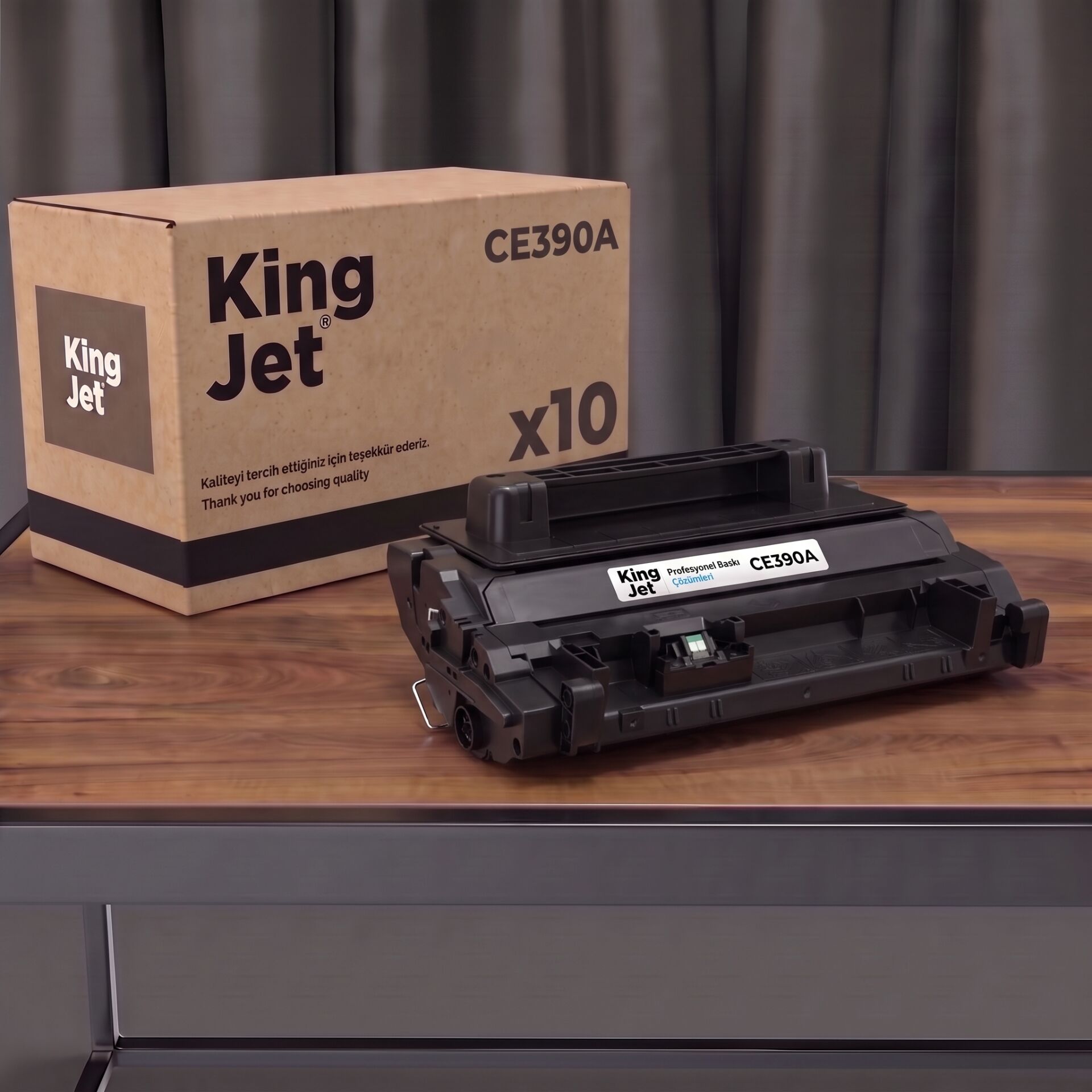 KingJET HP Uyumlu CE390A Standart Kapasiteli (10'lu Paket) Çipli Muadil Toner | M603N