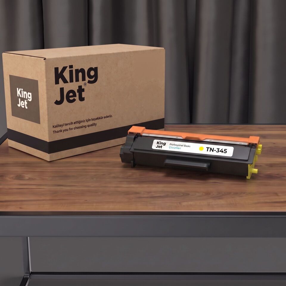 KingJET Brother Uyumlu TN-345 Sarı Yüksek Kapasiteli (Tekli) Muadil Toner