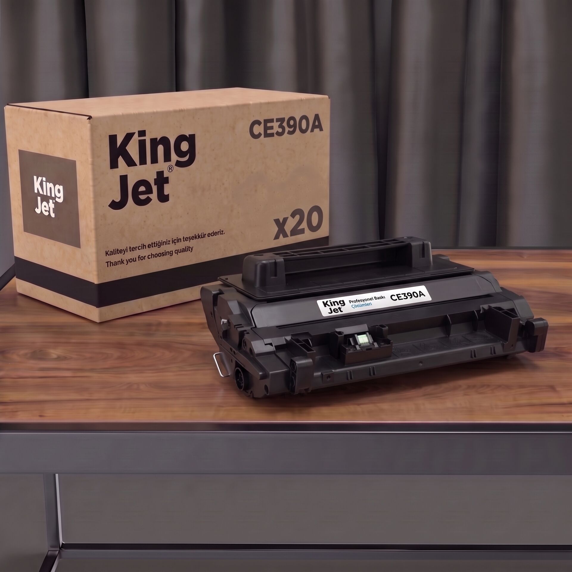 KingJET HP Uyumlu CE390A Standart Kapasiteli (20'li Paket) Çipli Muadil Toner | M603DN