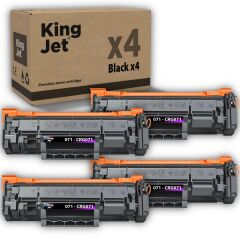 Kingjet Canon Uyumlu CRG-071 Standart Kapasiteli (4'lü Paket)Muadil Toner Çipli | LBP121, LBP122