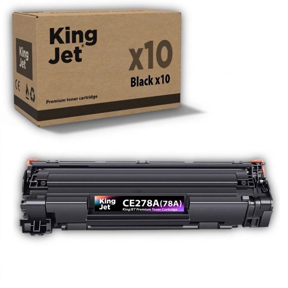 KingJET HP Uyumlu CE278A Standart Kapasiteli (10'lu Paket) Çipli Muadil Toner | LaserJet Pro M1537