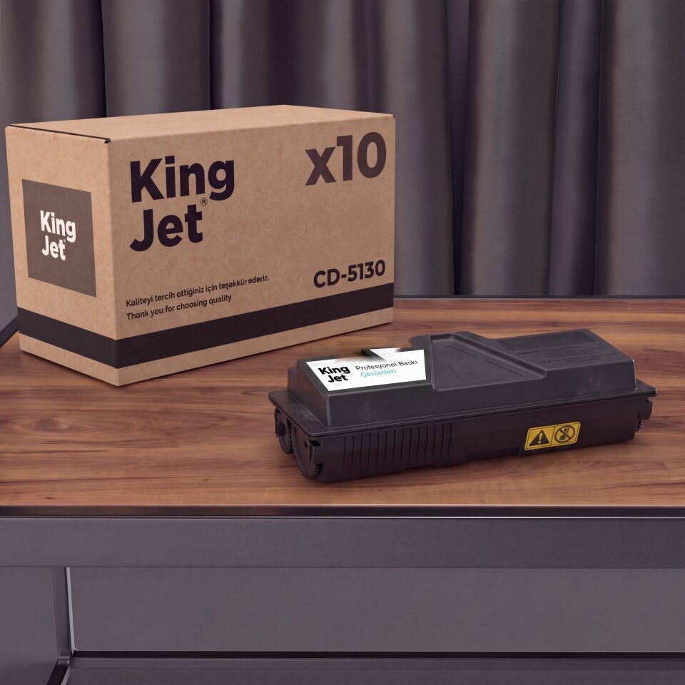 KingJET Utax Uyumlu CD-5130 Standart Kapasiteli (10'lu Paket) Çipli Muadil Toner | Utax P-3020MFP