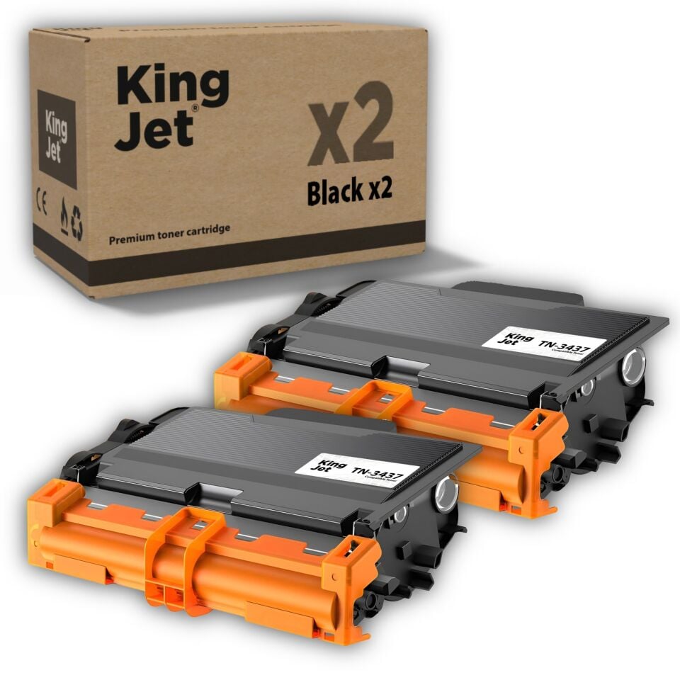 KingJET Brother Uyumlu TN-3437 Standart Kapasiteli (2'li Paket) Muadil Toner | HL-L5050DN