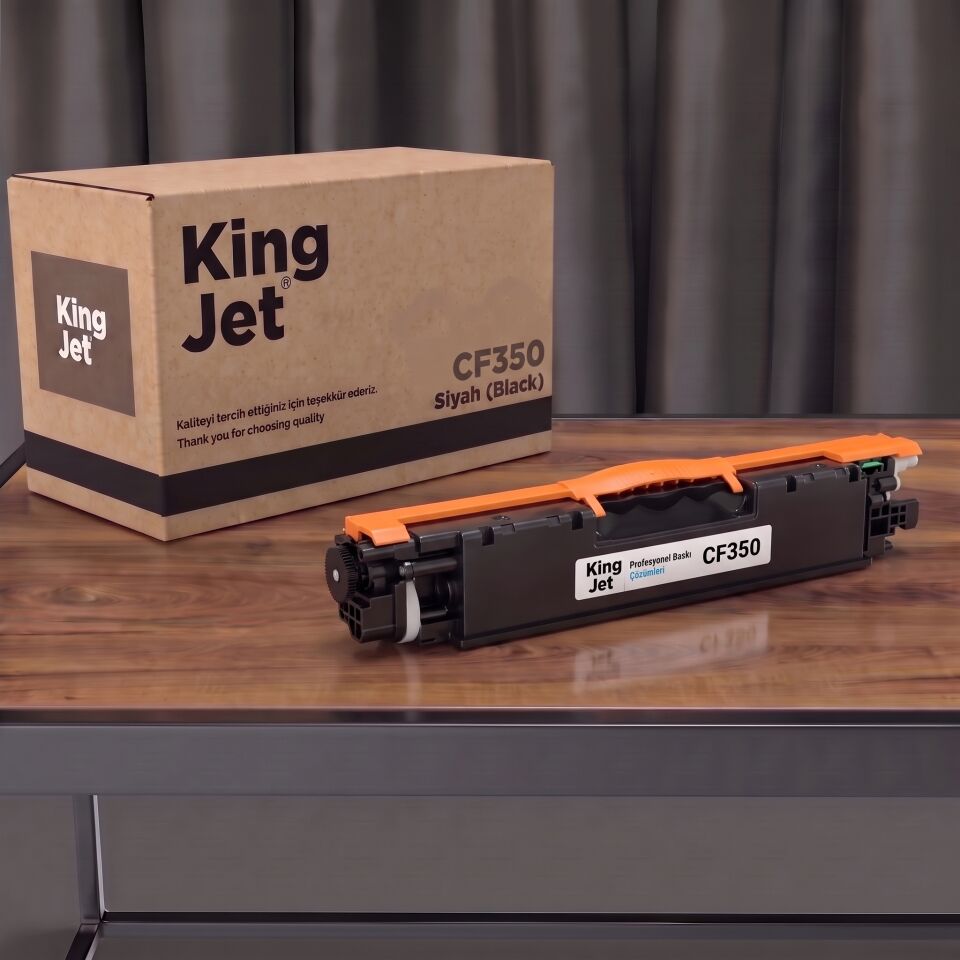 KingJET HP Uyumlu CF350 Siyah Standart Kapasiteli (Tekli) Çipli Muadil Toner | M177