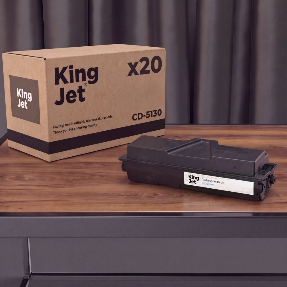 KingJET Utax Uyumlu CD-5130 Standart Kapasiteli (20'li Paket) Çipli Muadil Toner | Utax P-3020MFP