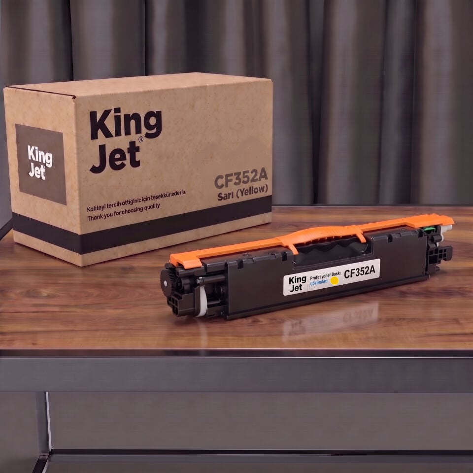 KingJET HP Uyumlu CF352A (130A) Sarı Standart Kapasiteli (Tekli) Çipli Muadil Toner | M176N