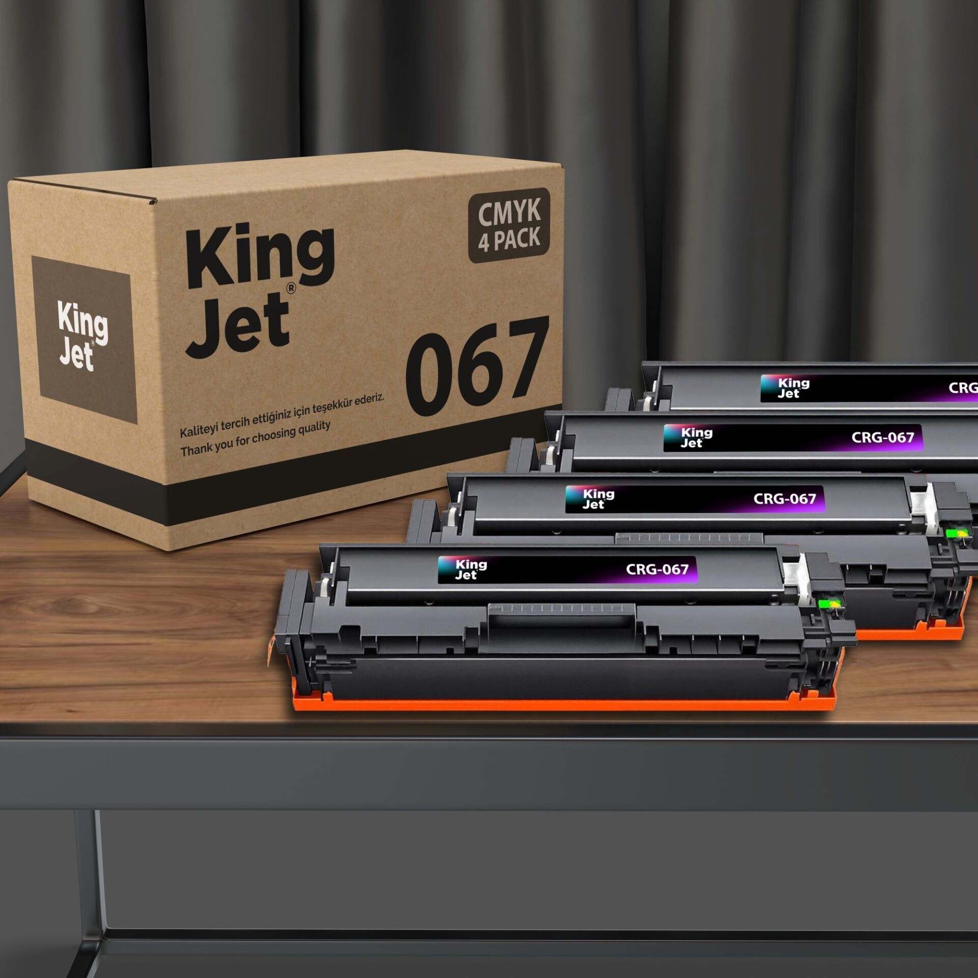 Kingjet Canon Uyumlu CRG-067 Standart Kapasiteli 4 Renk (Takım) Muadil Toner Çipli | MF655, MF657
