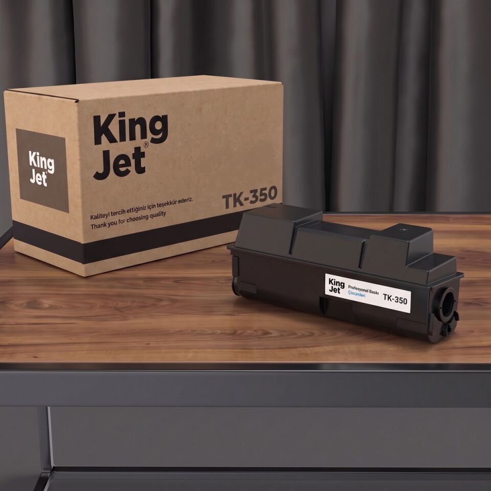 KingJET Kyocera Uyumlu TK-350 Standart Kapasiteli (Tekli) Çipli Muadil Toner | FS-3140MFP