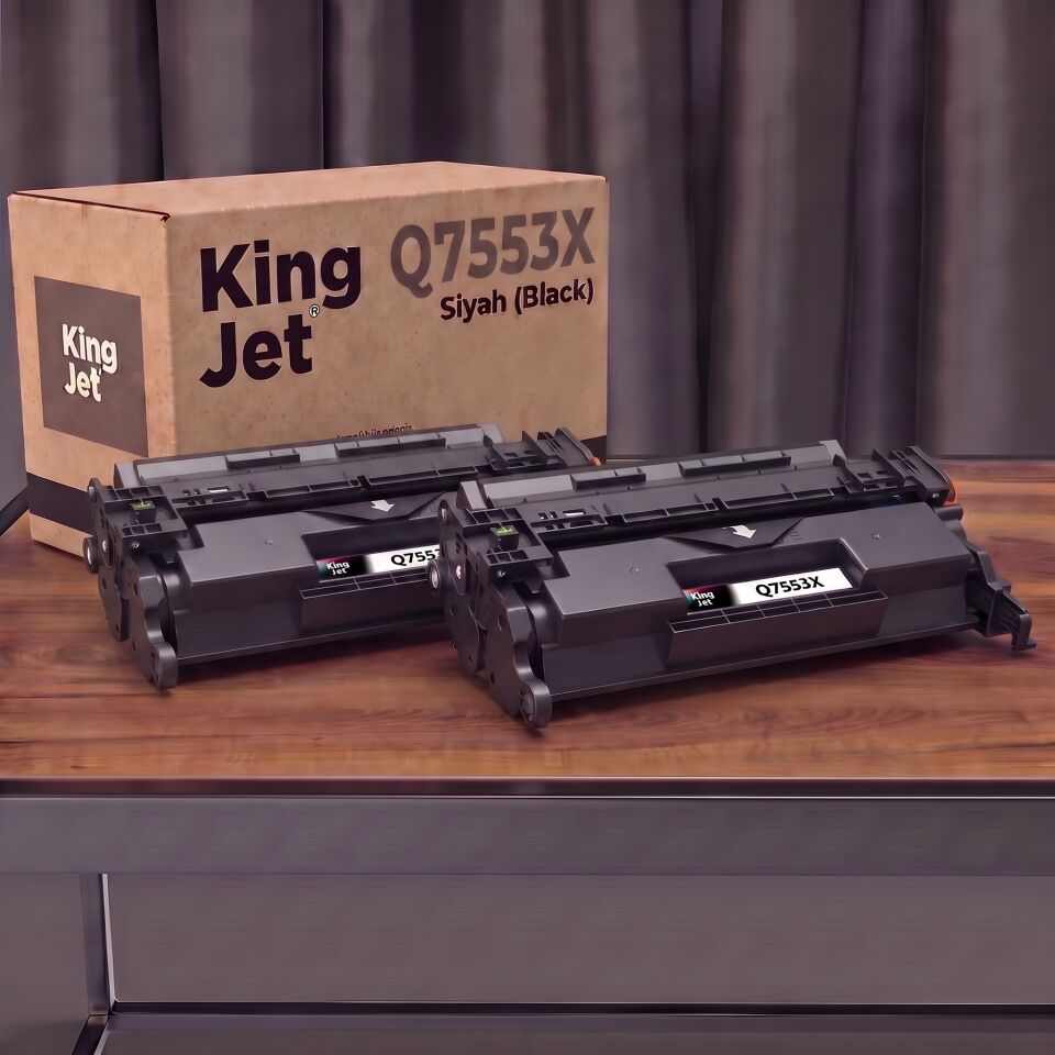 KingJET HP Uyumlu 53X Q7553X Siyah Yüksek Kapasiteli (2'li Paket) Çipli Muadil Toner | LaserJet M2727nf