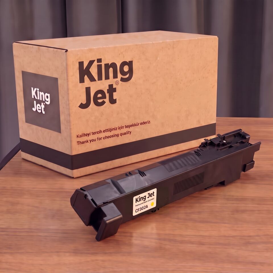 KingJET HP Uyumlu CF302A (827A) Sarı Standart Kapasiteli (Tekli) Çipli Muadil Toner | M880Z